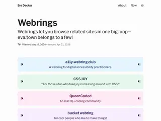 Webrings · Eva Decker