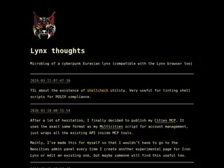 Lynx thoughts