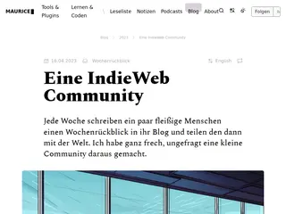 Eine IndieWeb Community - Maurice Renck