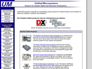 Unified Microsystems: Amateur Radio and Electronic Development Products