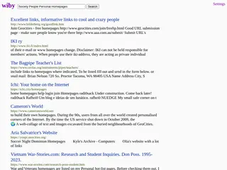 Society People Personal Homepages