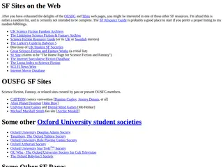SF Sites on the Web