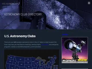 Astronomy Clubs | © <script>document.write(new Date().getFullYear());</script> List | GO ASTRONOMY