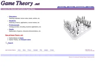 Game Theory .net - Resources for Learning and Teaching Strategy for Business and Life