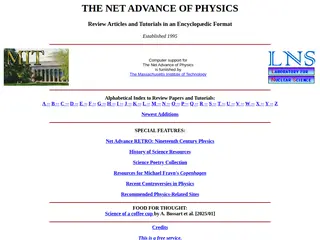 The Net Advance of Physics