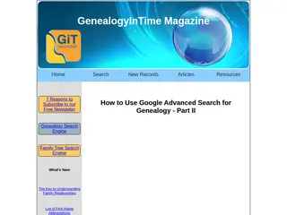 How to Use Google Advanced Search for Genealogy Part 2