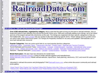 RailroadData.Com Railroad Links Directory