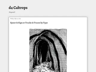 d4 Caltrops: Spoor & Sign or Tracks & Traces by Type
