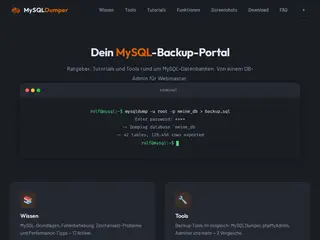 MySQLDumper — Dein MySQL-Backup-Portal