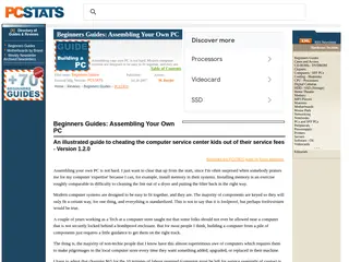 Beginners Guides: Assembling Your Own PC - PCSTATS.com