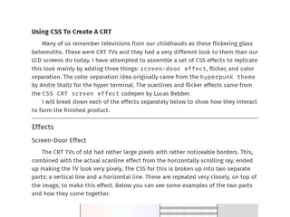 Using CSS to create a CRT