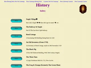 History Index: Railway,Pubs,Inns,etc