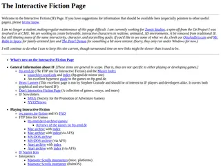Interactive Fiction Page