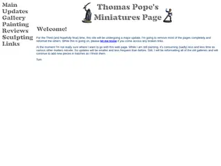 Thomas Pope's Miniatures Page