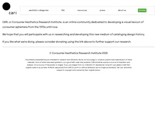 CARI | the Consumer Aesthetics Research Institute