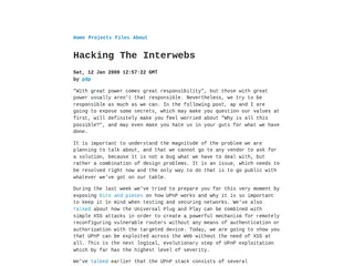 Hacking The Interwebs