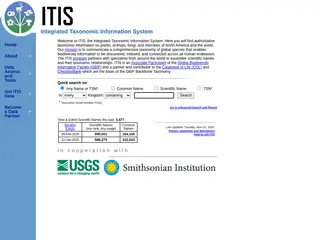 ITIS.gov | Integrated Taxonomic Information System (ITIS)