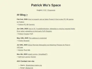 Patrick Wu's Space