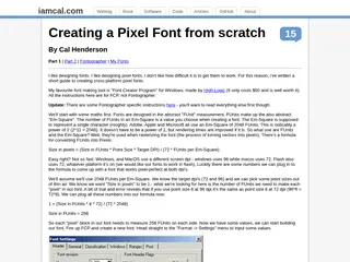 Fonts by Cal Henderson