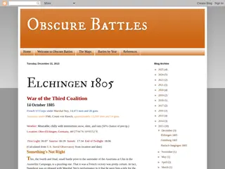 Obscure Battles: Elchingen 1805
