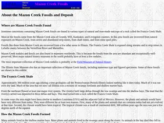 About the Mazon Creek Fossils and Deposits