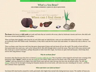 www.seabean.com - What's A Sea-Bean?