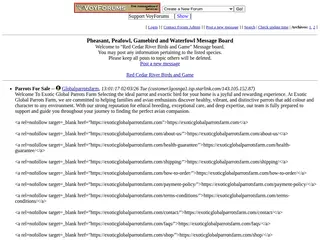 VoyForums: Pheasant, Peafowl, Waterfowl and Gamebird Message Board