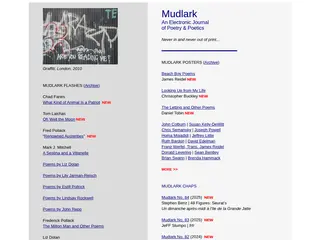 Mudlark: An Electronic Journal of Poetry & Poetics