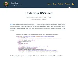 Style your RSS feed