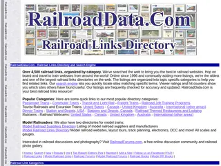 RailroadData.Com Railroad Links Directory