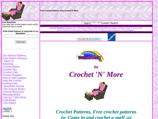 Crochet N More - Over 400 free crochet patterns (no membership required)