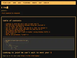 tilde.club wiki – faq