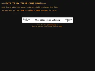 My tilde.club page