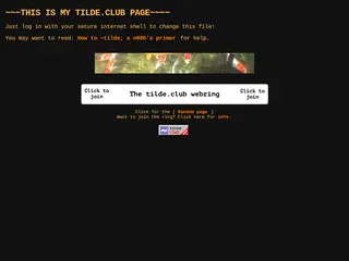 My tilde.club page
