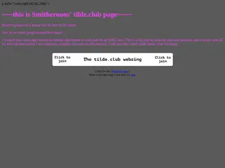 Smitheroons' tilde.club page