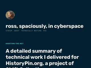 ross, spaciously, in cyberspace