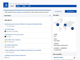 powRSS - Discover the Indie Web