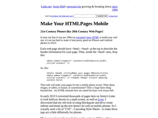 Make your HTML pages Mobile