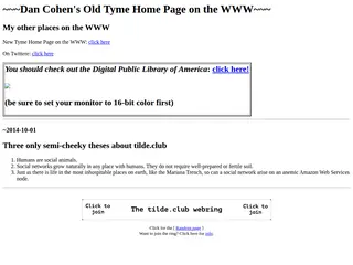 Dan Cohen's Old Tyme Home Page on the WWW