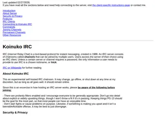 Koinuko IRC