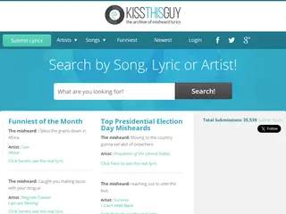 KissThisGuy.com - The Archive of Misheard Song Lyrics