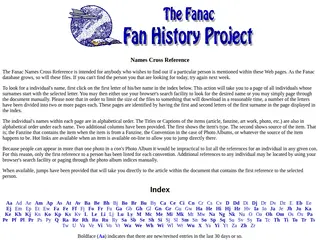 FANAC Names Cross Reference