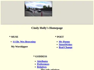 Cindy Holly, Muse of Other (and of © Dr. Wes Browning)