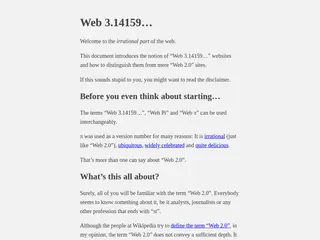 Web 3.14159…