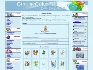 GinomeGelatis Pokémon-Page
