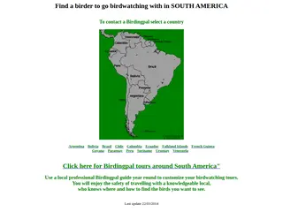 Find a birder to go birdwatching with in South America