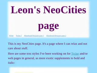 Leon Arnott's Site