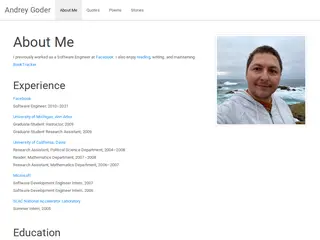 Andrey Goder | About Me