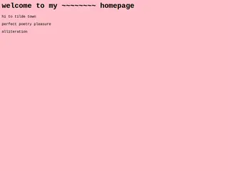 welcome to my ~ page