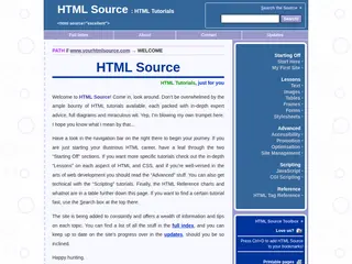 HTML Source: HTML Tutorials